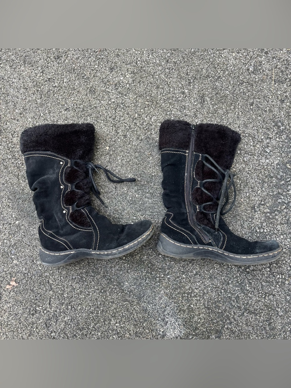 Baretraps Elicia Faux-Fur Lined Suede Winter Boots - Size 8